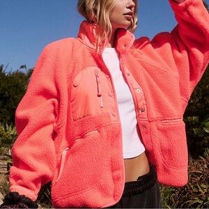 Free People Hit The Slopes Fleece Jacket $168 Retail